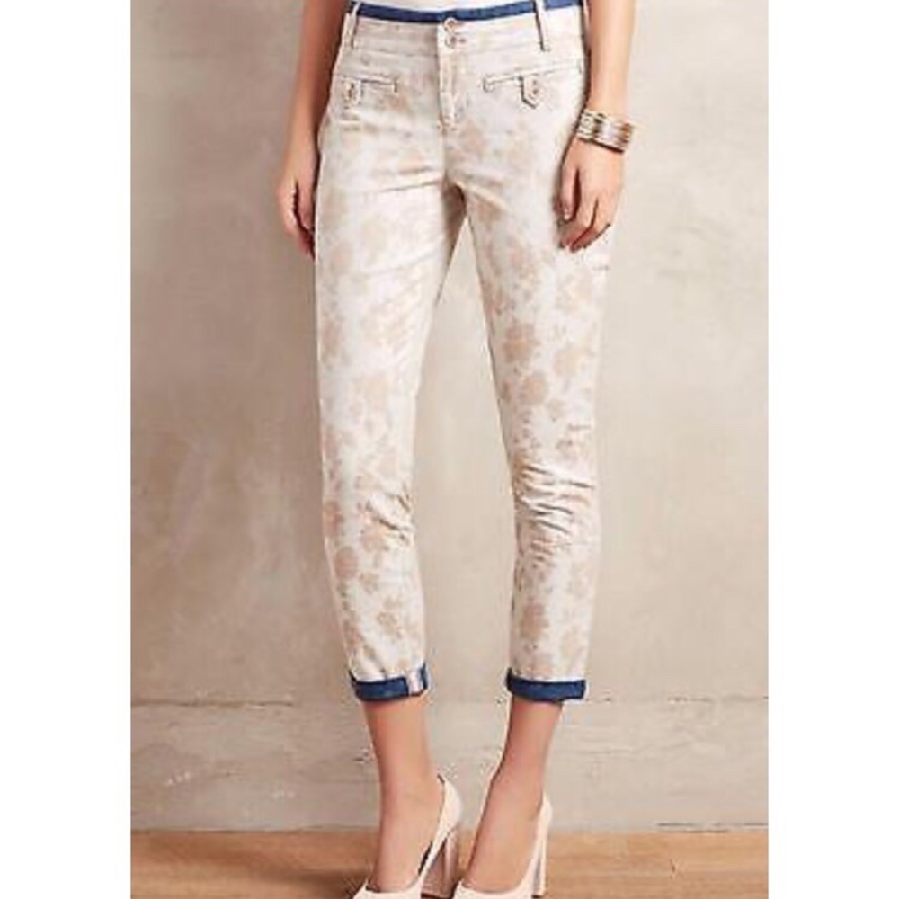 Anthropologie Jacquard Cartonnier Charlie Trouser